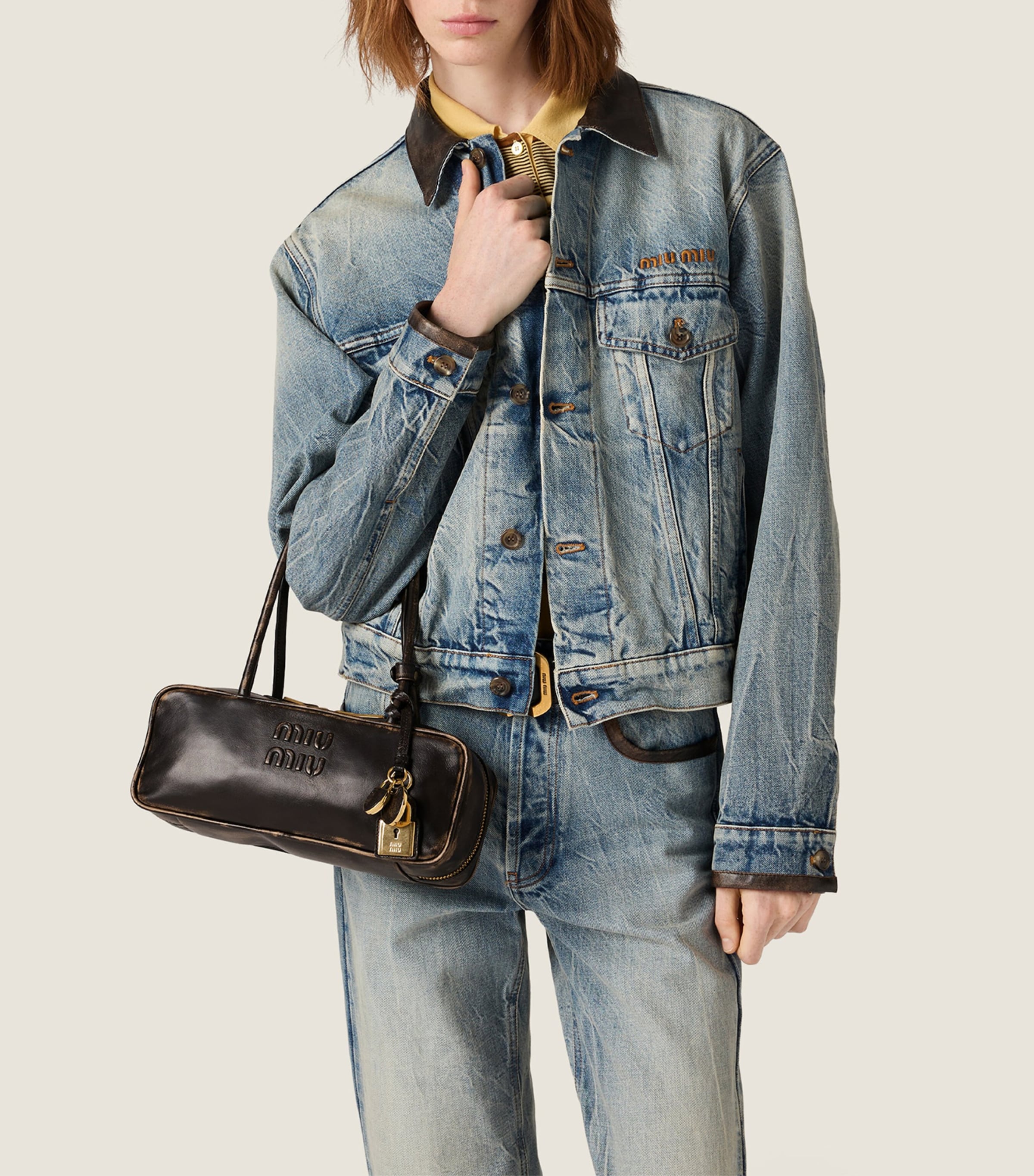 Leather Beau Top-Handle Bag F0201 Image 5