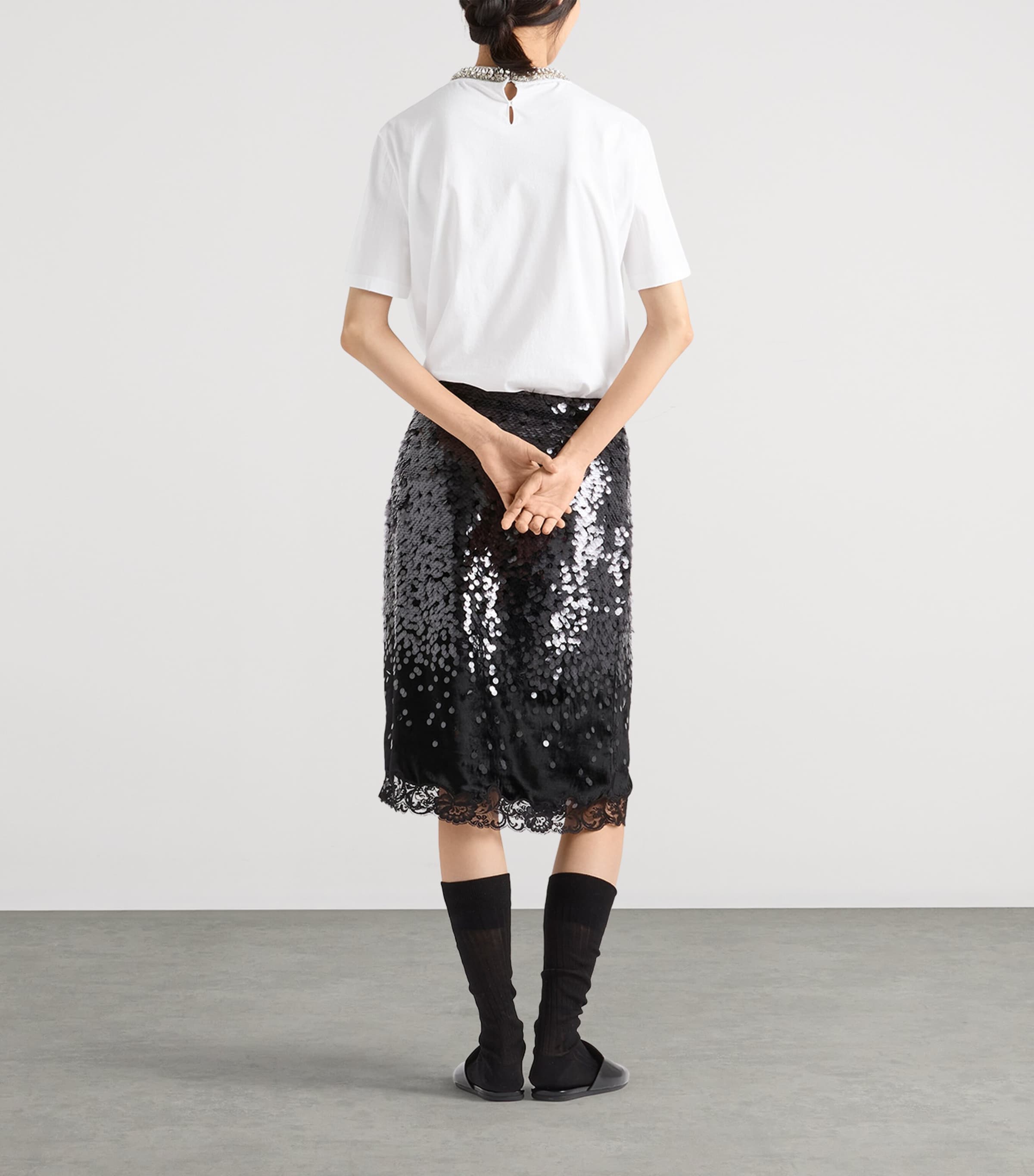 Cotton Embellished T-Shirt F0009 Image 5