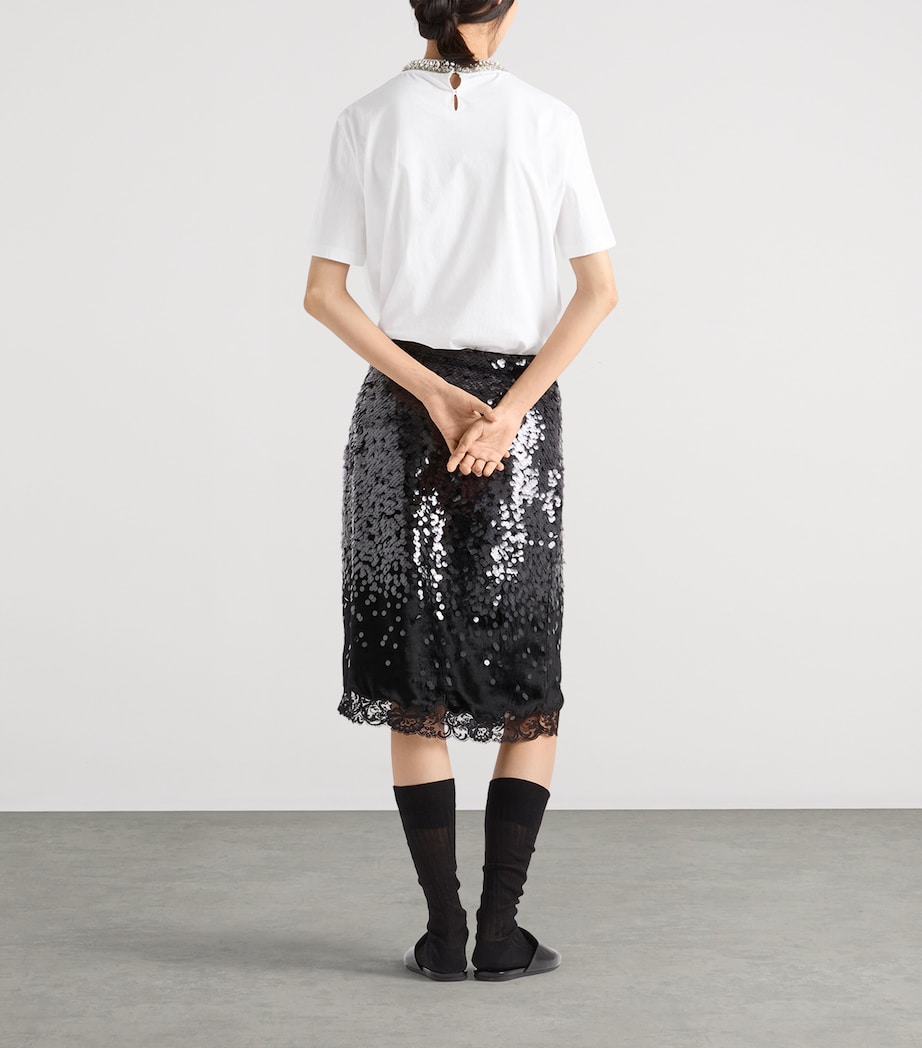 Cotton Embellished T-Shirt F0009 Image 5