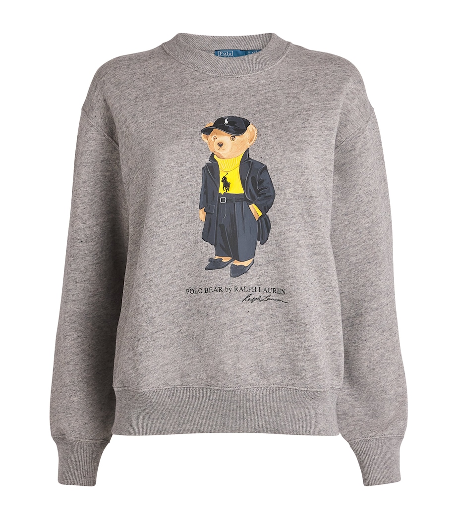 Cotton-Blend Polo Bear Sweatshirt DARK VINTAGE HEATHER Image 1