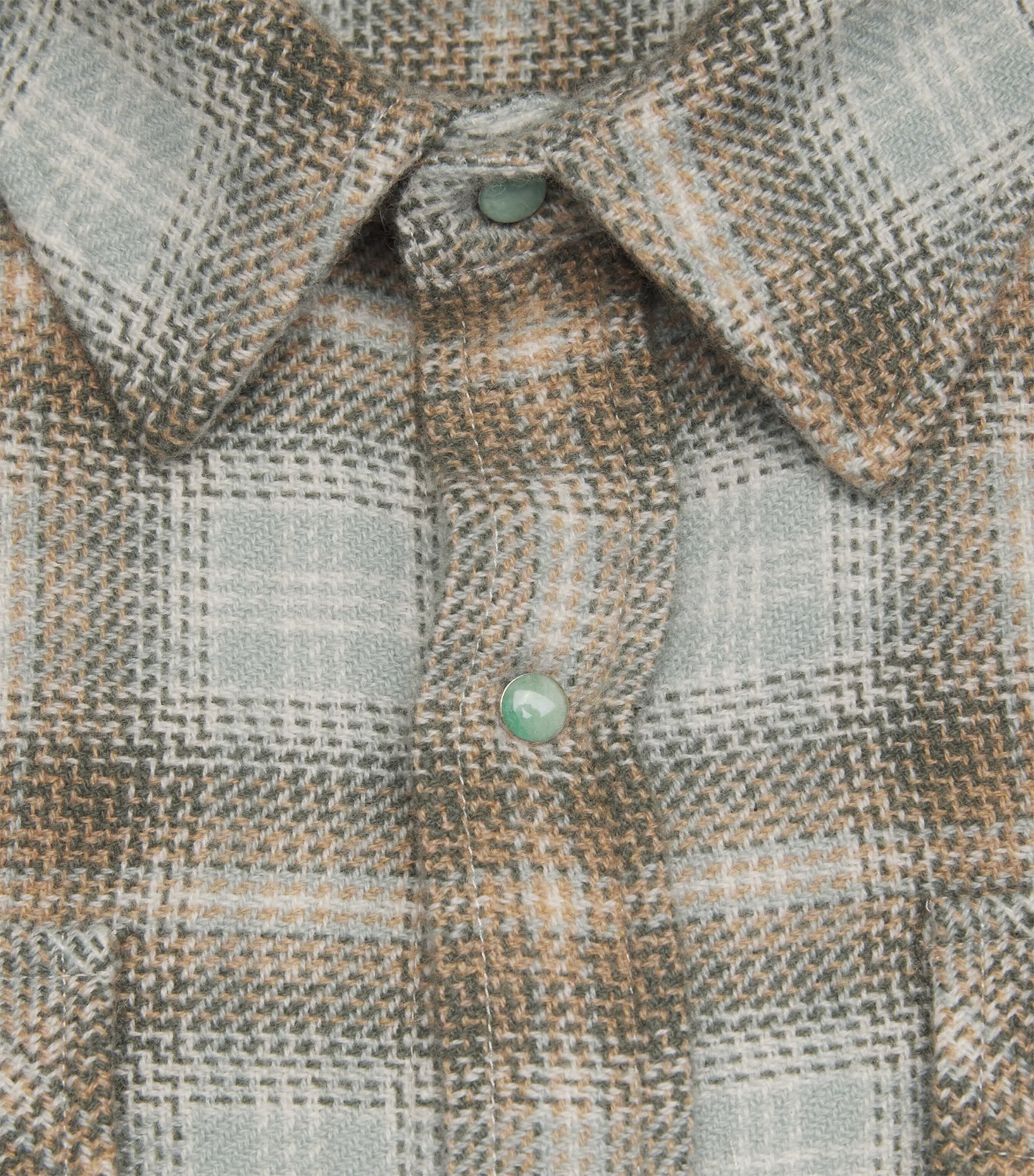 Cashmere Tartan Overshirt TARTAN / EMERALD Image 5