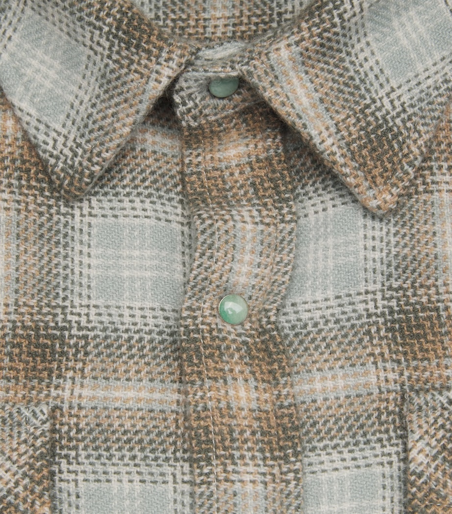 Cashmere Tartan Overshirt TARTAN / EMERALD Image 5