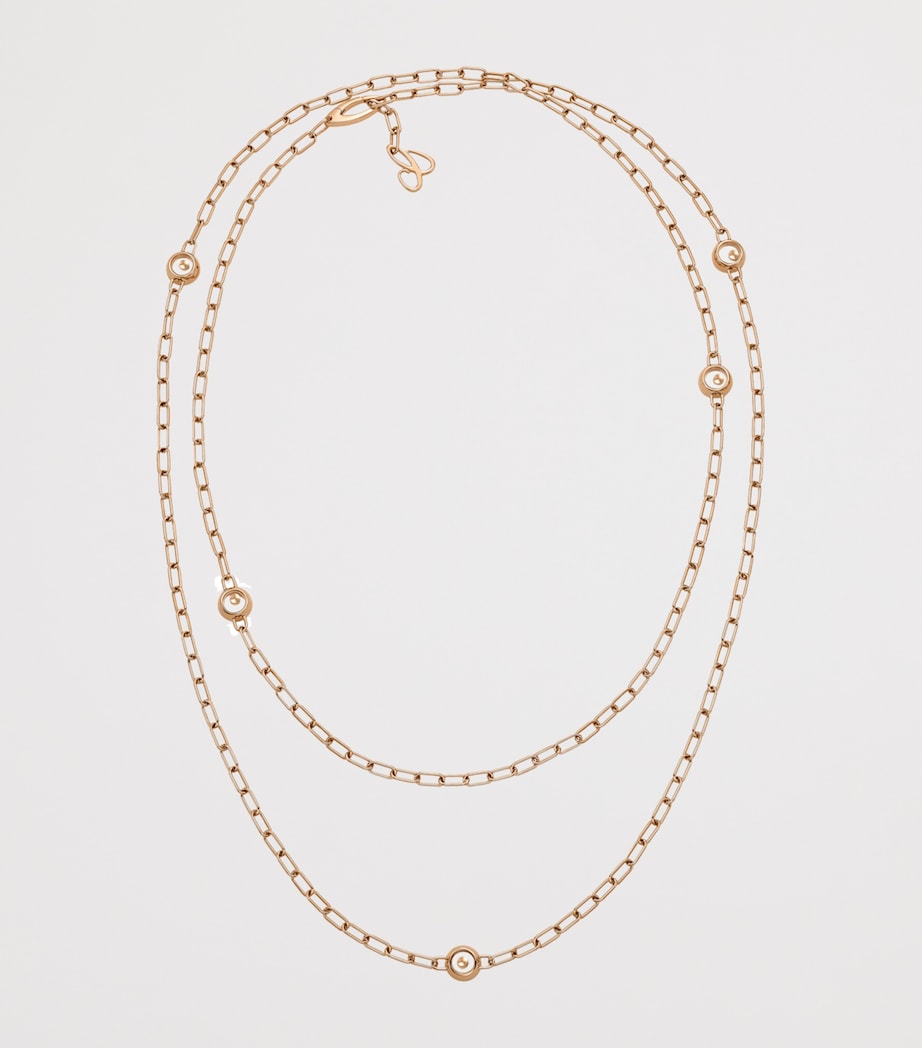 Rose Gold and Diamond Happy Diamonds Icons Necklace 18K ROSE GOLD Image 3