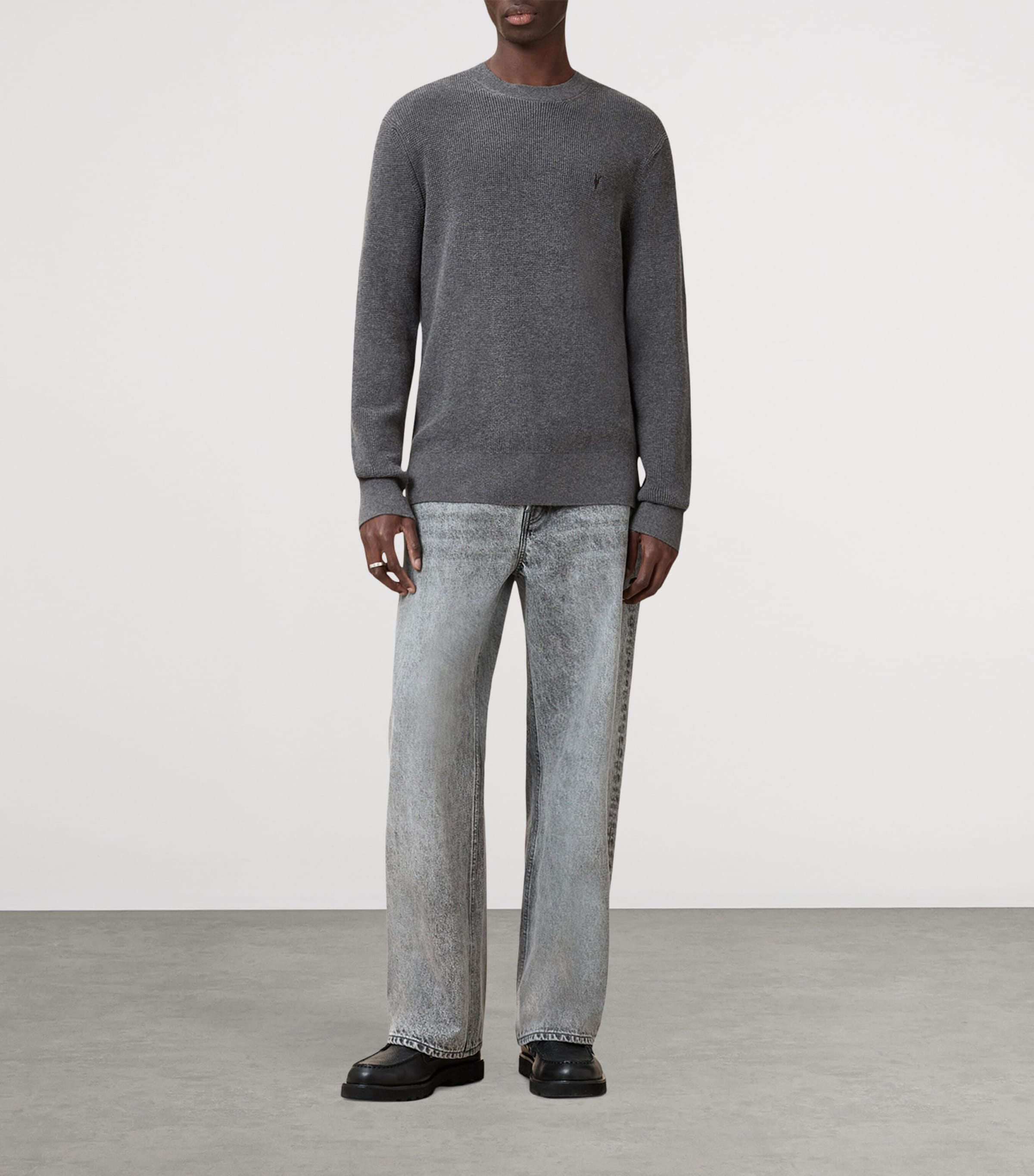 Organic Cotton-Wool Aspen Sweater MONUMENT GREY Image 2