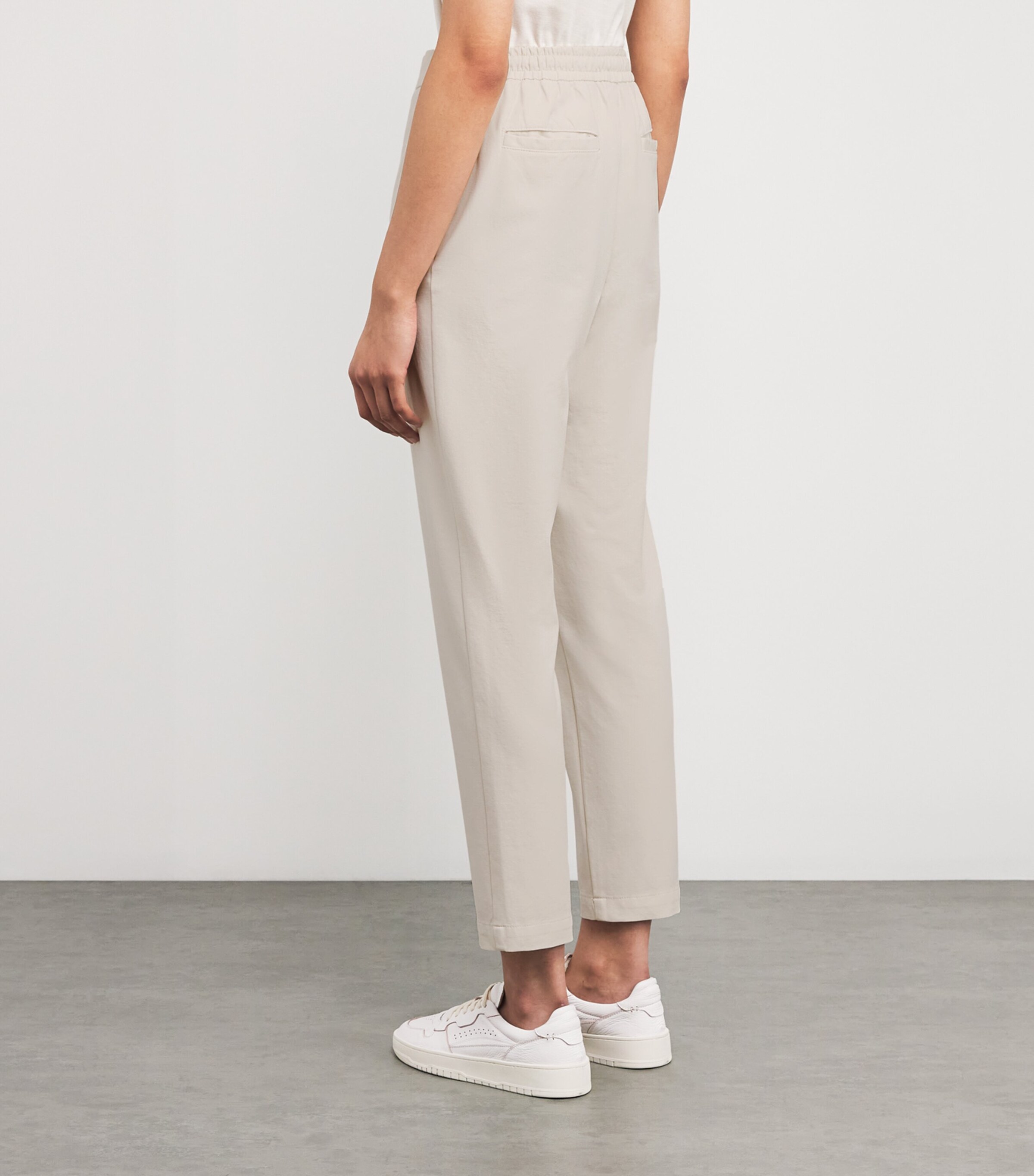 Cotton-Blend Drawstring Trousers SABBIA Image 4