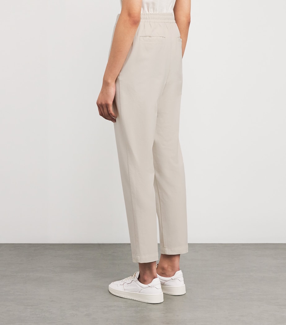 Cotton-Blend Drawstring Trousers SABBIA Image 4