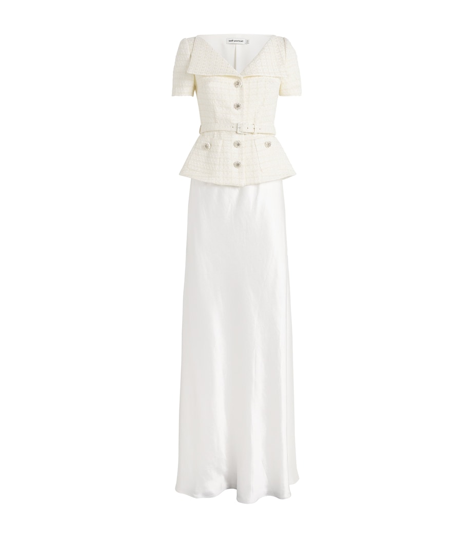 Tailored Belted Maxi Dress CREAM Image 1
