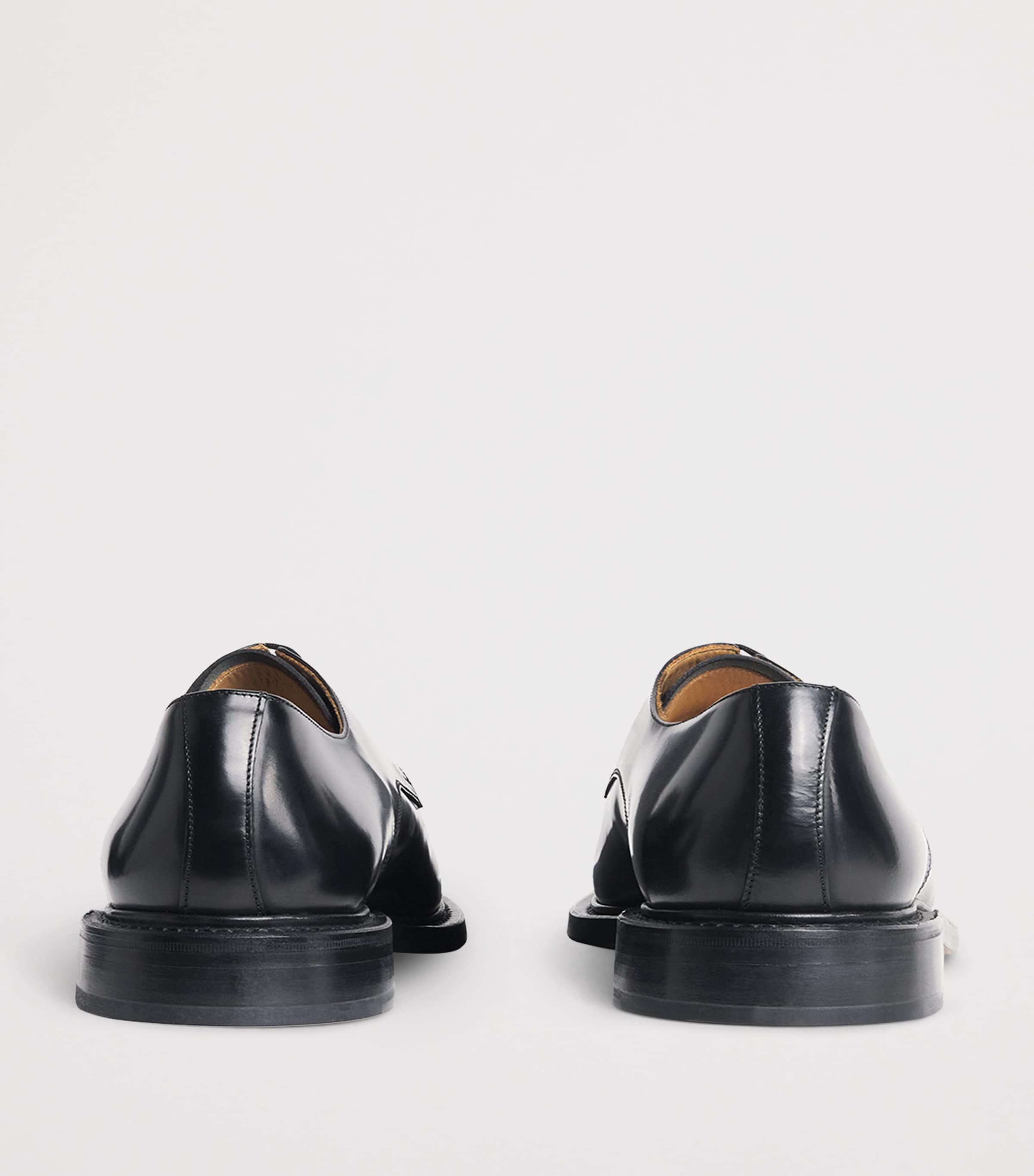 Sandro Paris Leather Derby Shoes Black Image 5