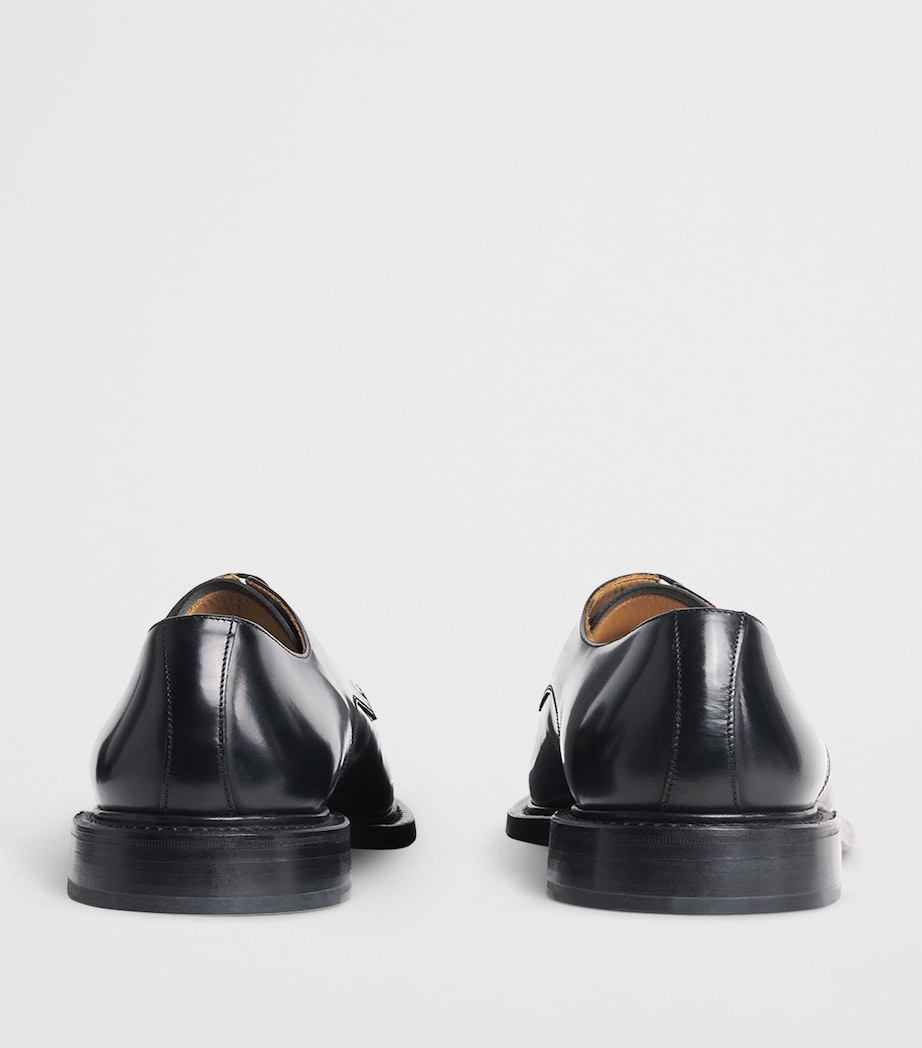 Sandro Paris Leather Derby Shoes Black Image 5