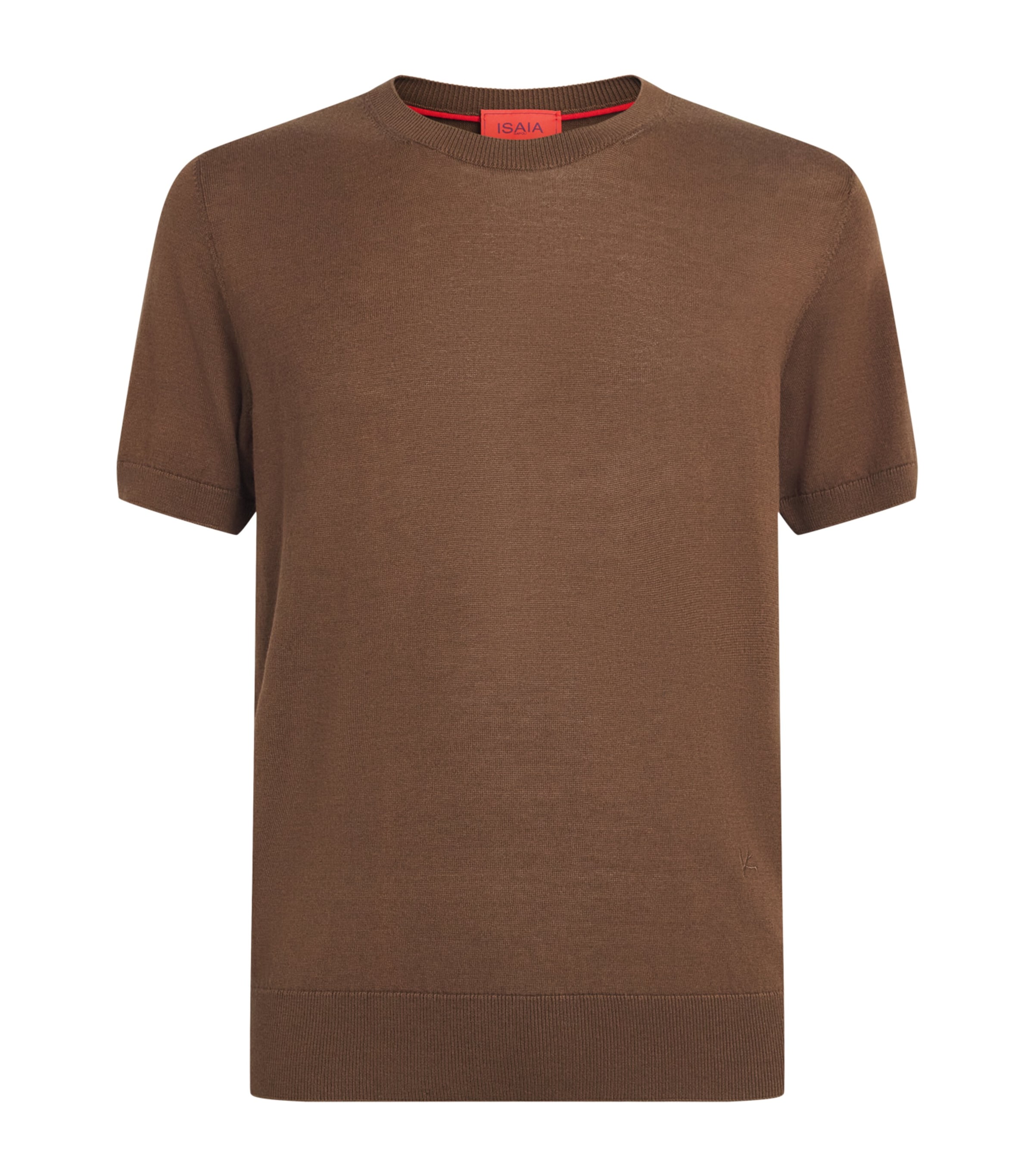 Isaia Mens Silk-Cashmere T-Shirt Image 1