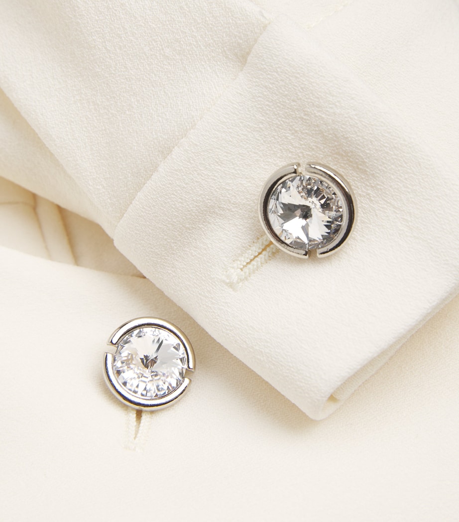 Wool-Blend Crepe Jacket 0822 WHITE Image 5