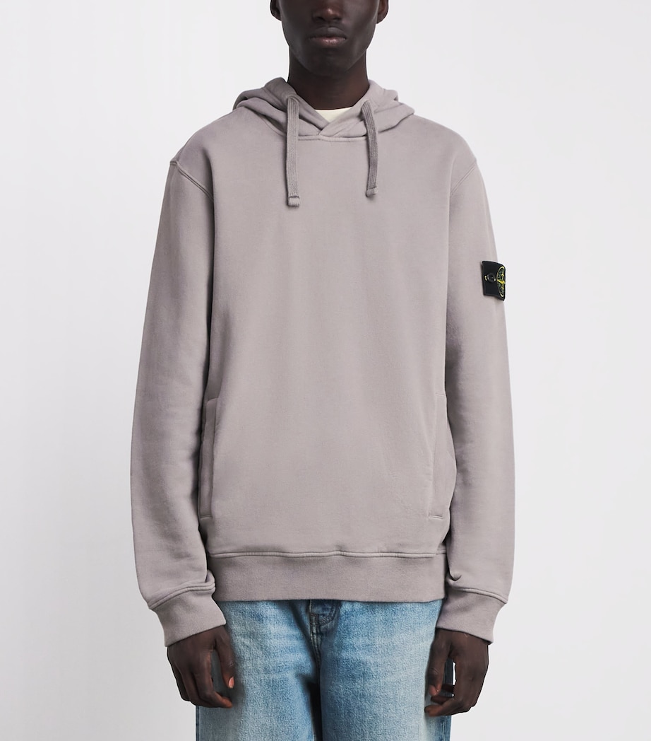 Stone Island Mens Organic Cotton Compass Hoodie Image 4