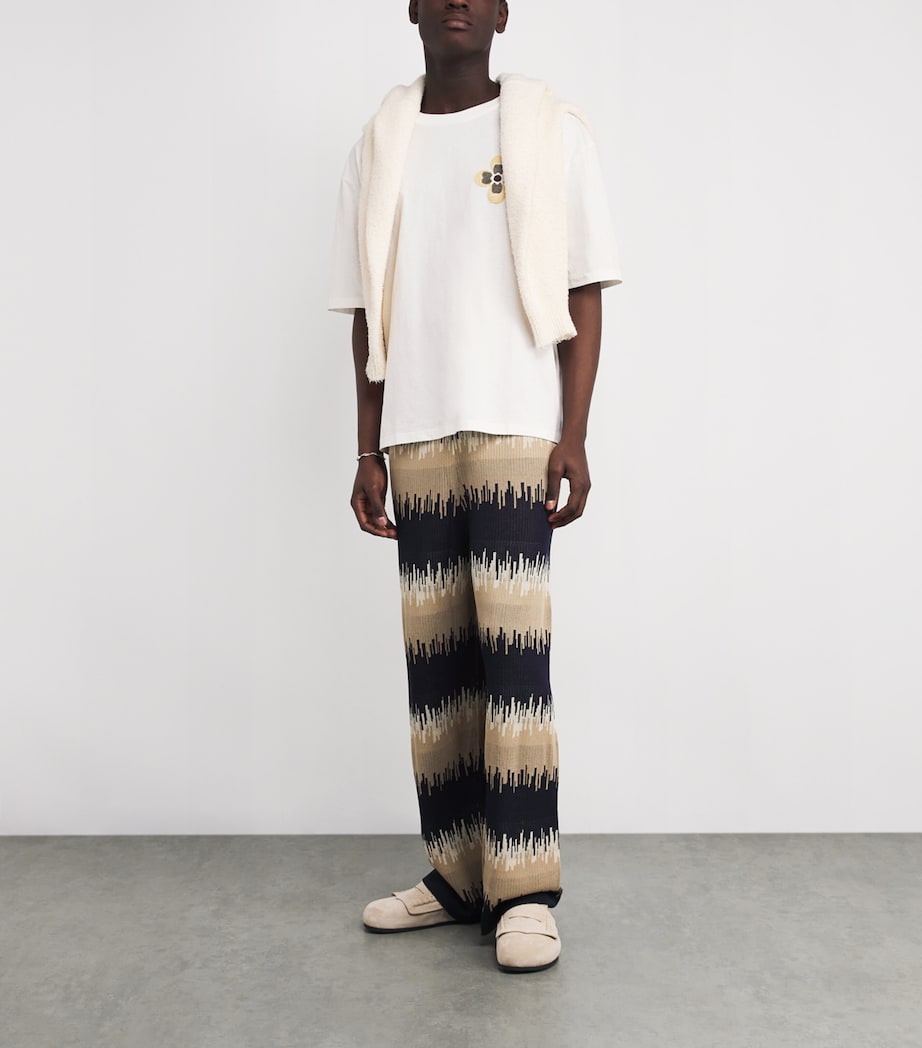 Cotton Floral Embroidery T-Shirt WHITE Image 2