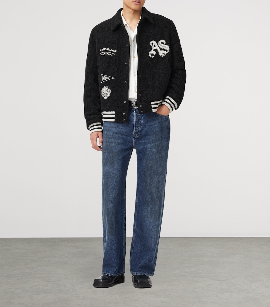 Wool-Blend Baum Bomber Jacket BLACK Image 2