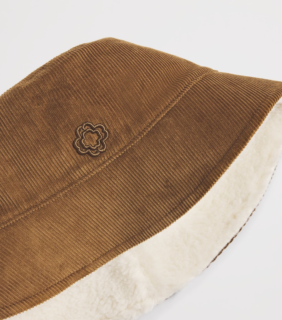 Corduroy Reversible Bucket Hat BROWN Image 3
