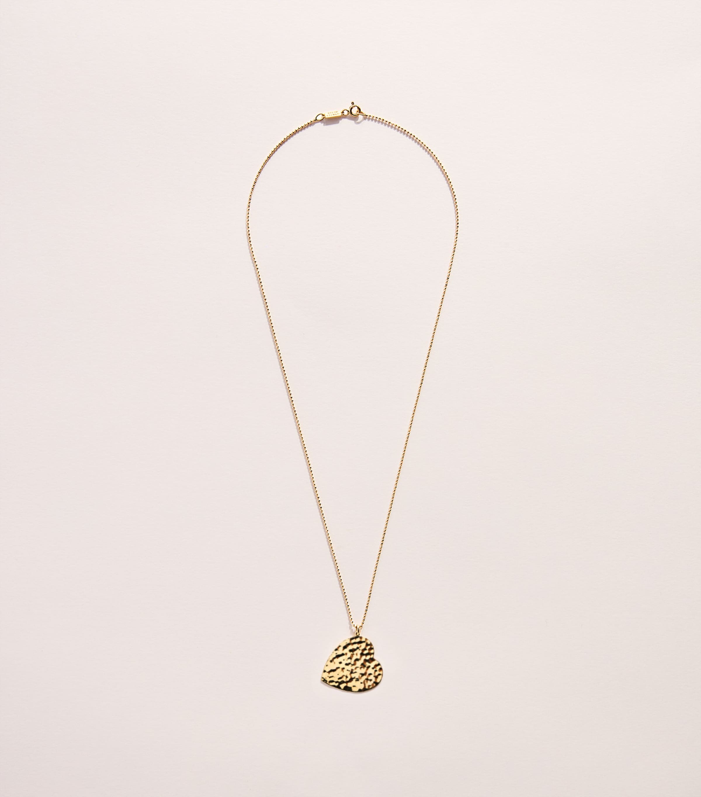 Jennifer Meyer Yellow Gold Hammered Heart Necklace Yellow Gold Image 3