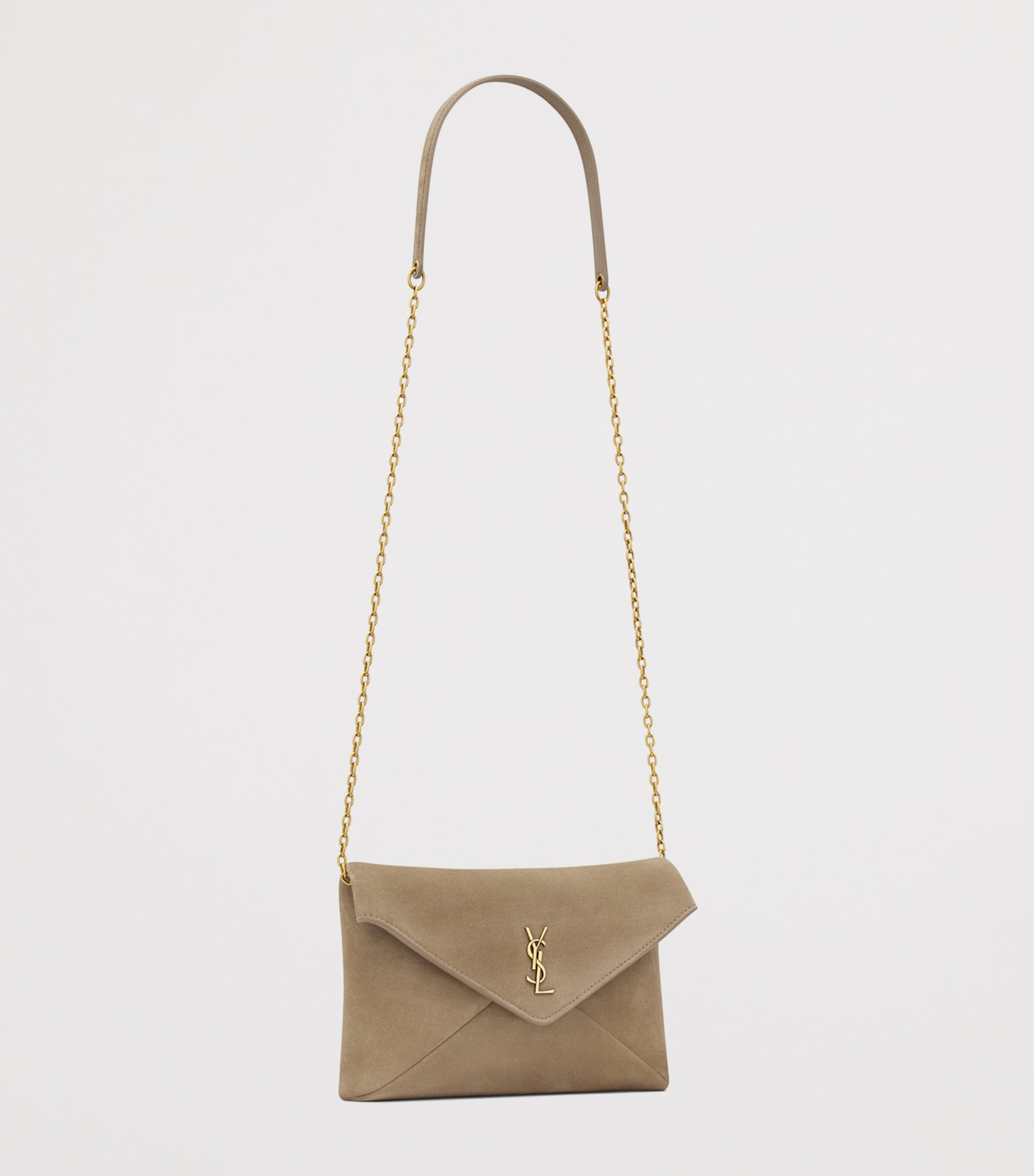 Saint Laurent Suede Small Cassandre Envelope Shoulder Bag Image 6