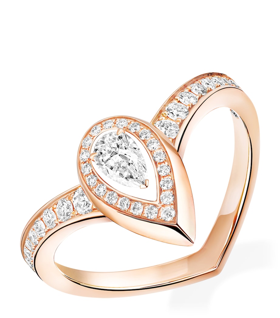Messika Fiery Rose Gold and Diamond Ring Pink Gold Image 1