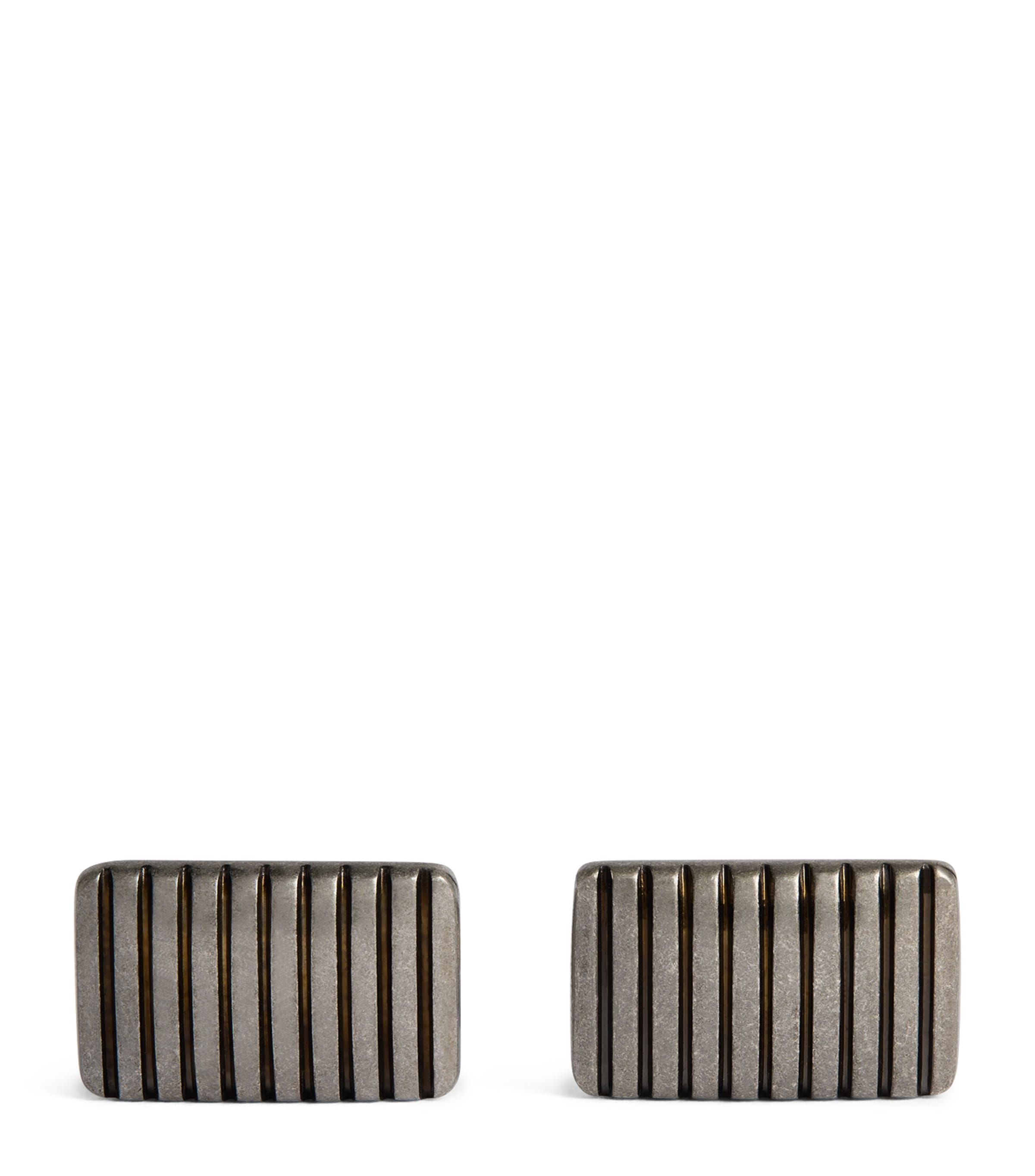 Sterling Silver Stripe-Effect Cufflinks U1112 Image 1
