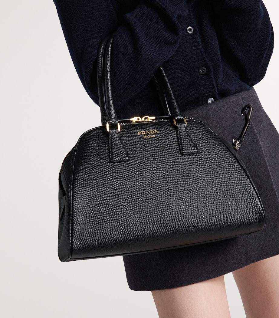 Medium Saffiano Leather Top-Handle Bag F0002 Image 4