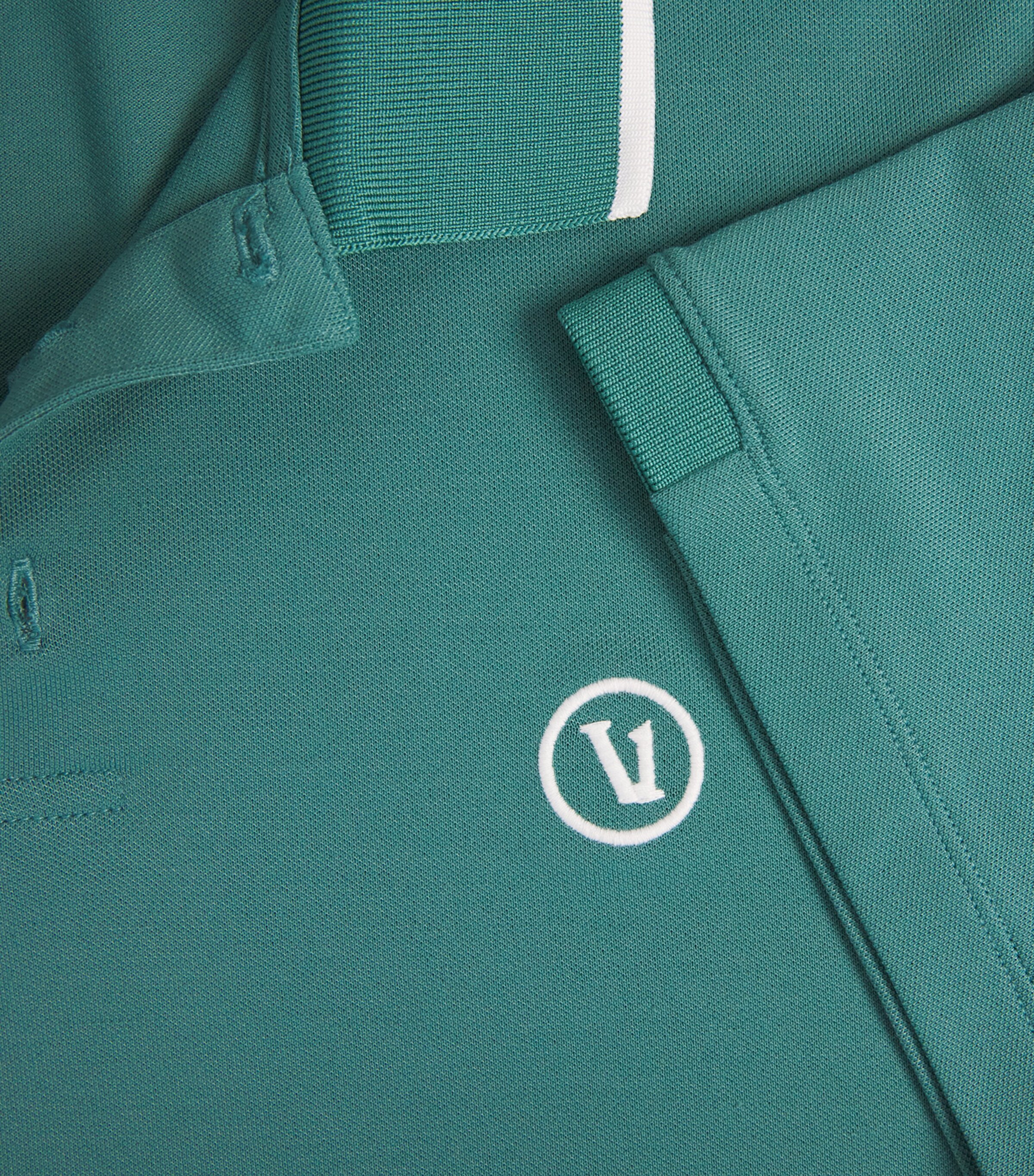 VUORI Mens Embroidered Gamepoint 2.0 Polo Shirt Kcy Dark Cyan Image 6