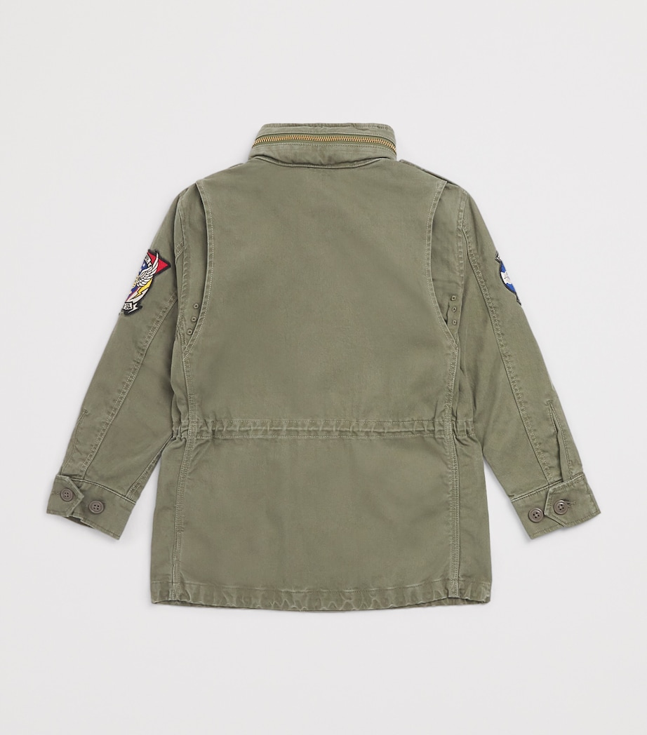 Ralph Lauren Kids Cotton Patch-Detail Field Jacket (3-7 Years) Olive Mountain Image 2
