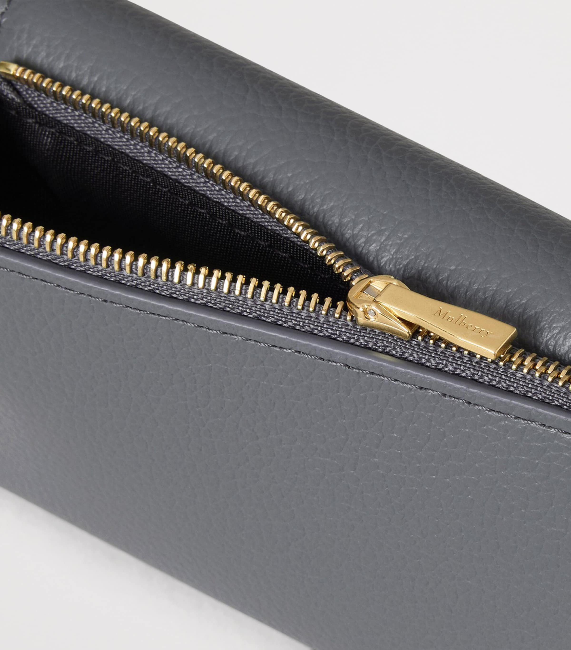 Mulberry Leather Folded Wallet Foggy Grey Image 3
