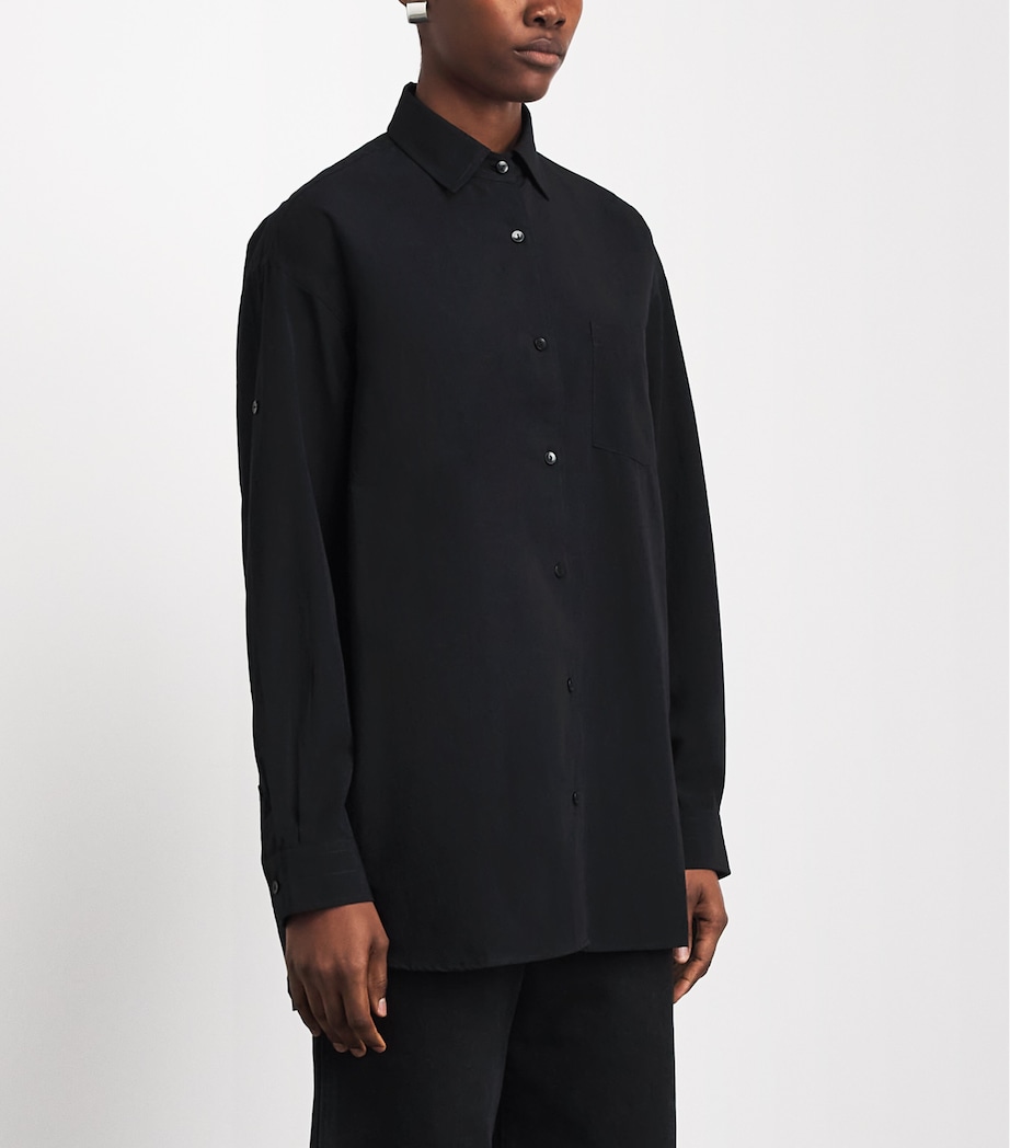 AGOLDE Womens x Maria McManus Organic Cotton Poplin Shirt Black Image 4