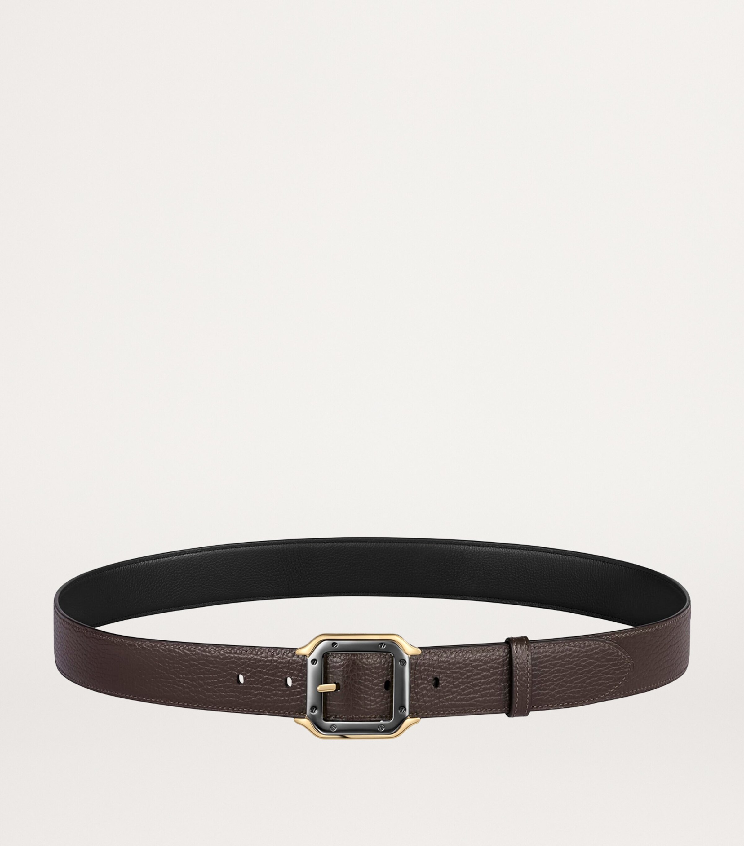 Cartier Leather Reversible Santos de Cartier Belt Black And Brown Image 2