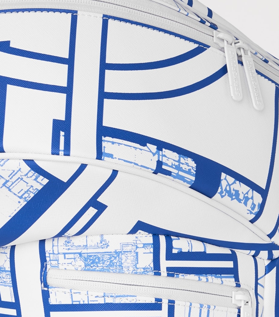 Sprayground Frank Lloyd Wright Backpack Blue Print Image 6