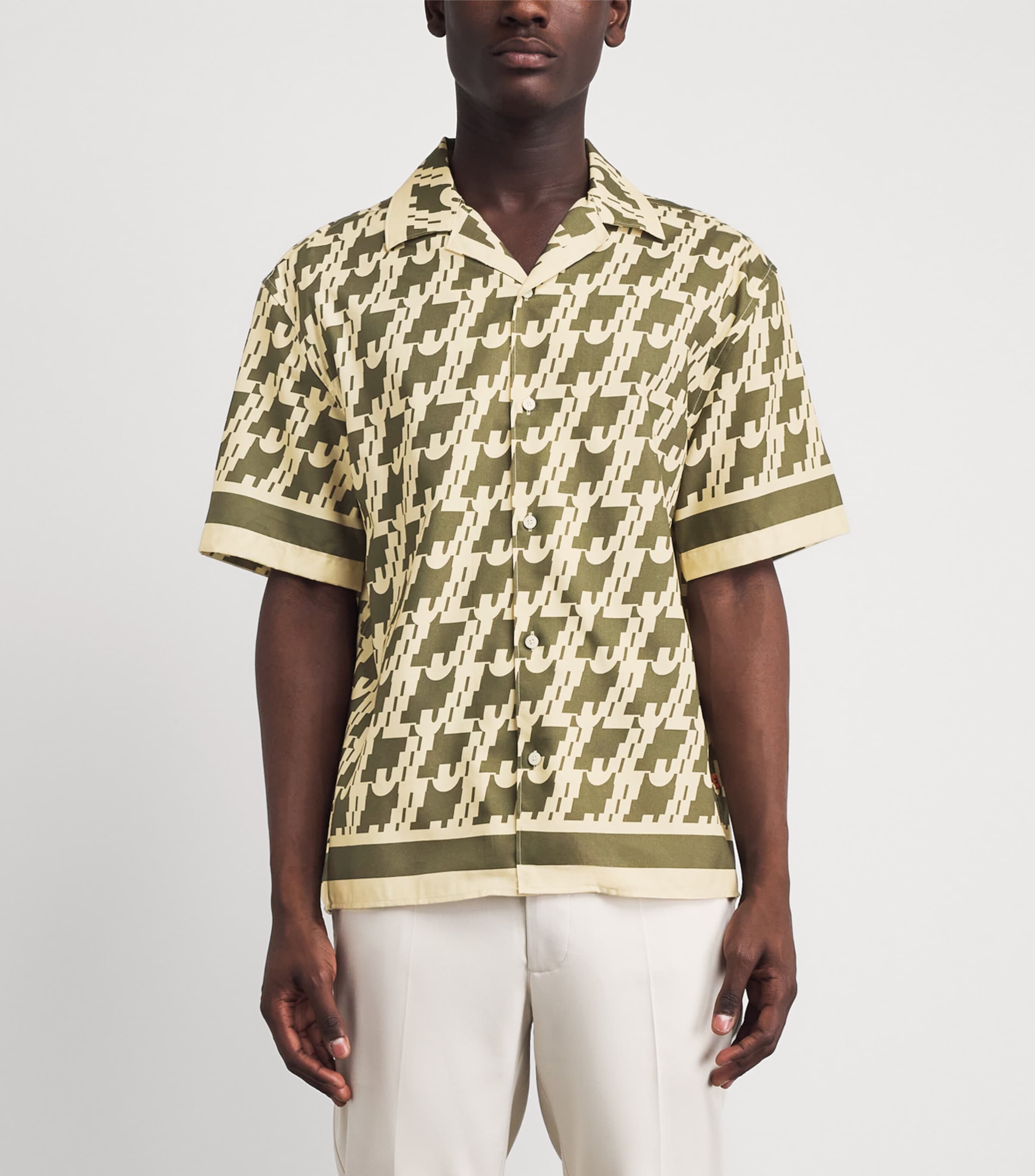J Lindeberg Mens Ellis Border Resort Shirt Jl Glitch Kalam Image 4