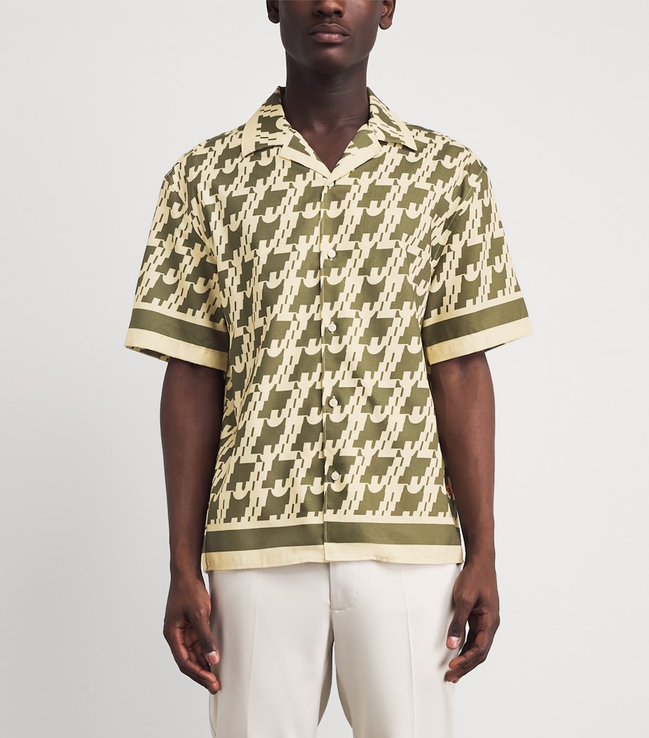 J Lindeberg Mens Ellis Border Resort Shirt Jl Glitch Kalam Image 4