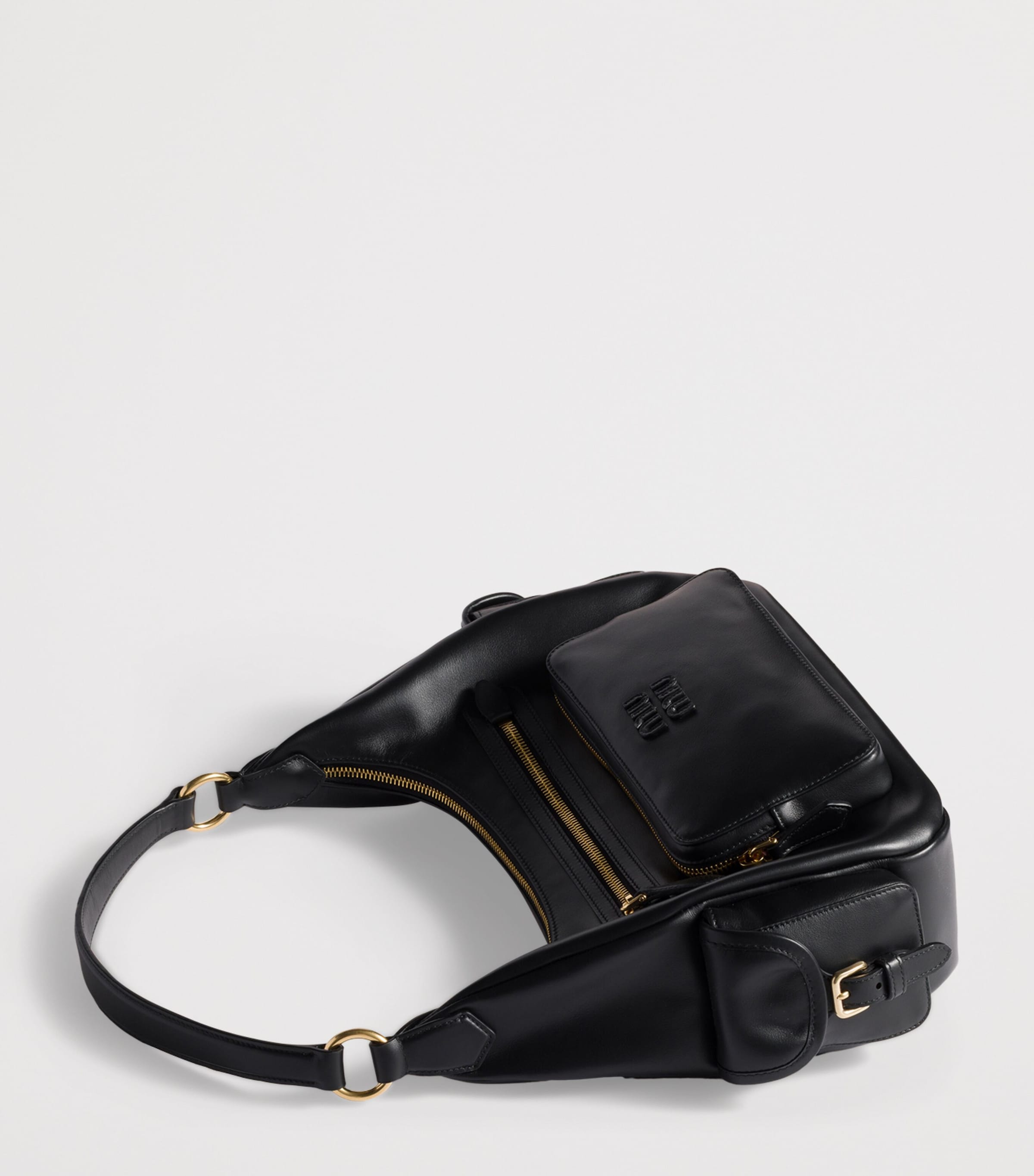 Nappa Leather Pocket Top-Handle Bag F0002 Image 5