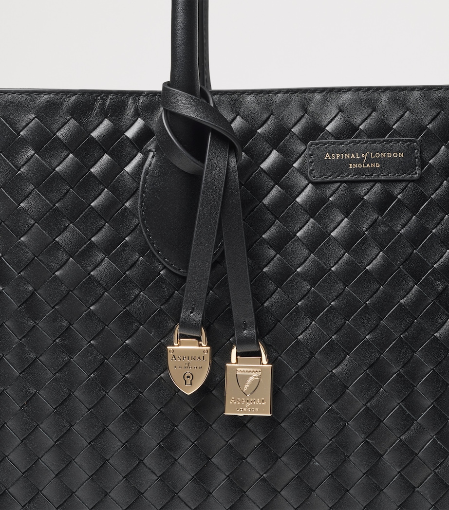 Leather London Tote Bag BLACK Image 5