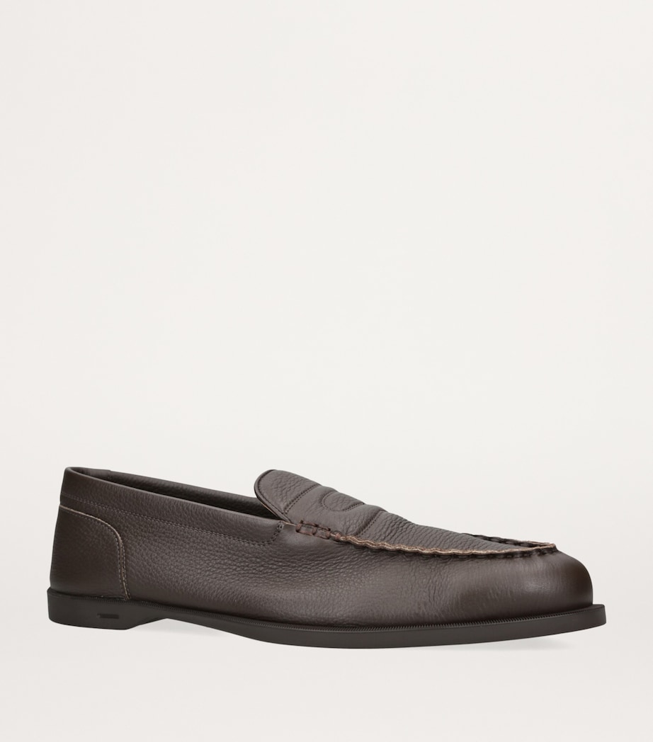 Leather Pace Loafers DARK BROWN Image 4