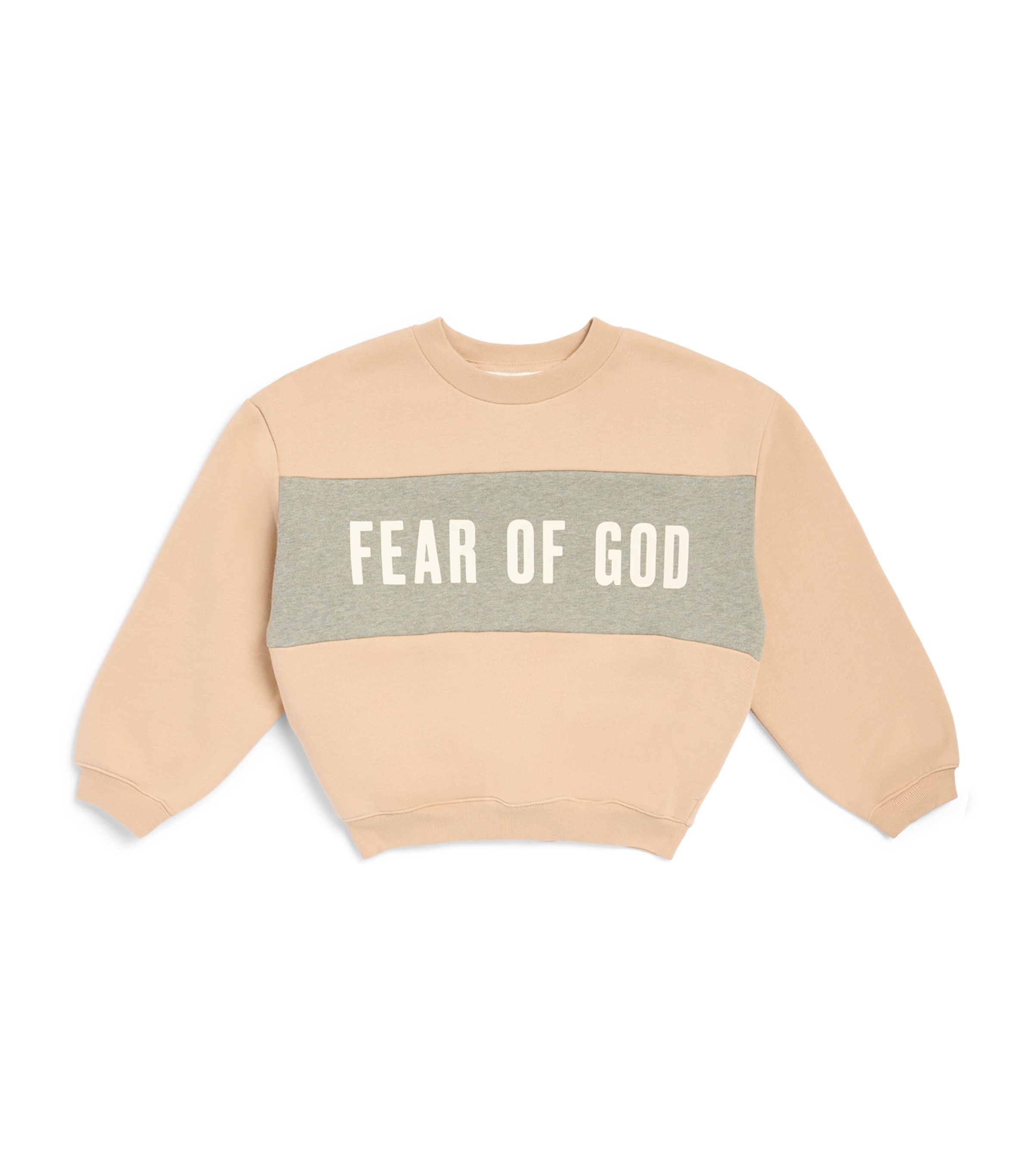 FEAR OF GOD ESSENTIALS KIDS Logo Panel Sweatshirt (2-14 Years) Hthr Image 1