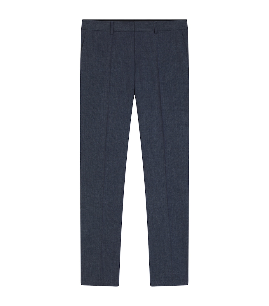 BOSS Mens Stretch-Wool Slim Trousers Image 1