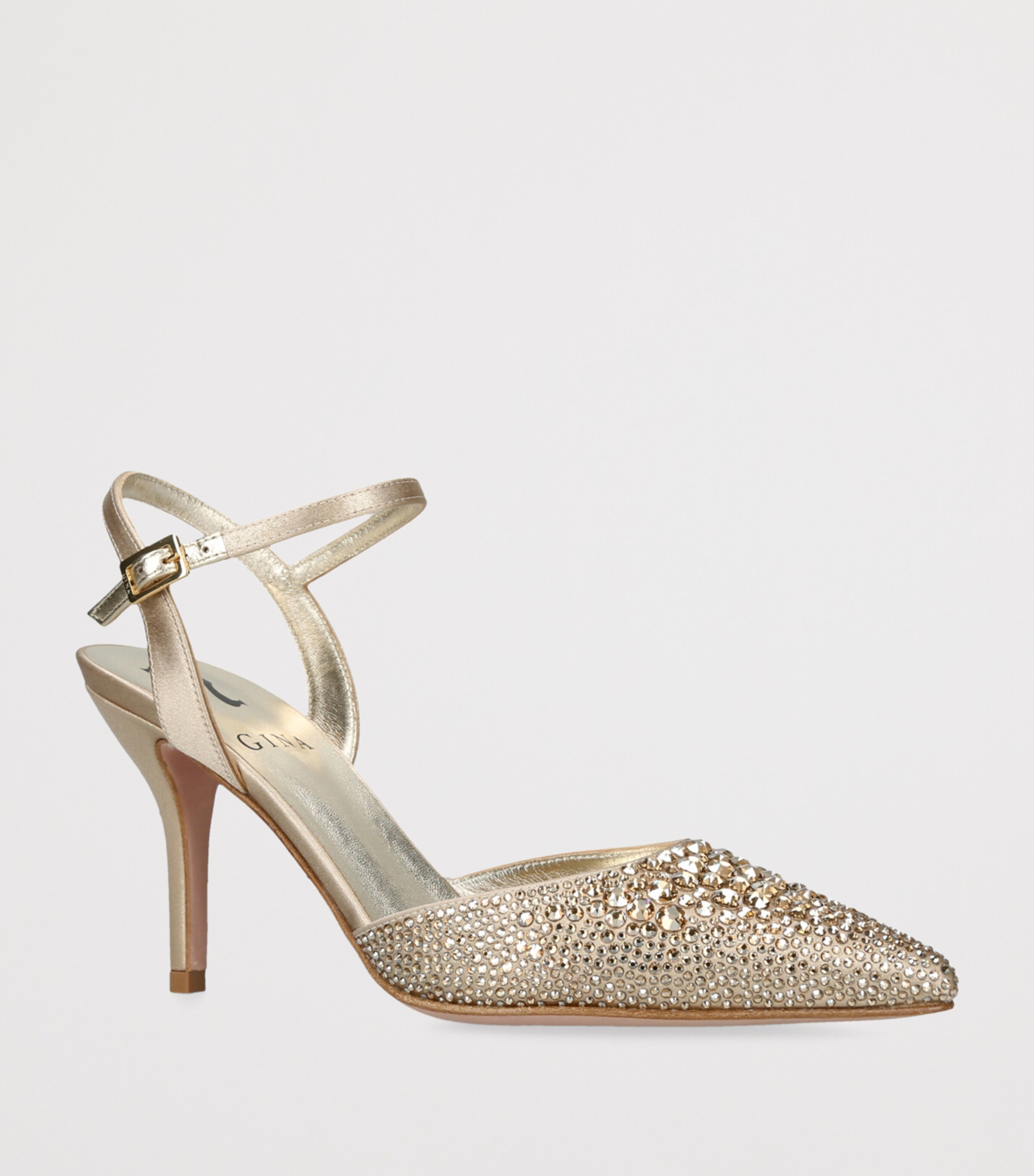 Gina Embellished Karla Slingback Heels 85 Gold Image 3