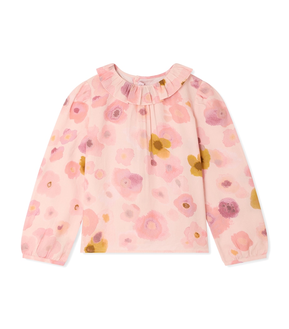Bonpoint Cotton Floral Blouse (4-8 Years) Fl Rose Petale Image 1
