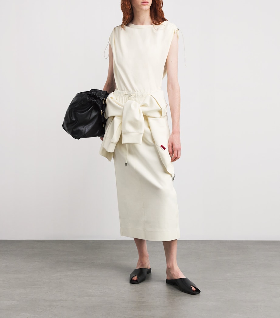 Cotton Jersey and Canvas Top ECRU Image 2