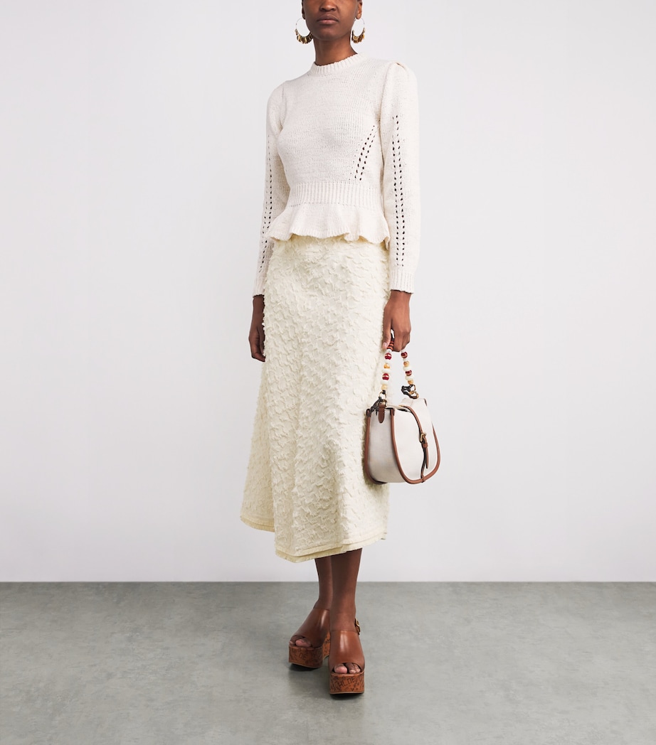 Cotton Josanna Midi Skirt IVORY Image 2