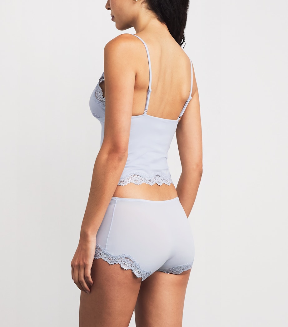 Fits Everybody Lace-Trim Cami and Shorts Set PERIWINKLE FOIL Image 3