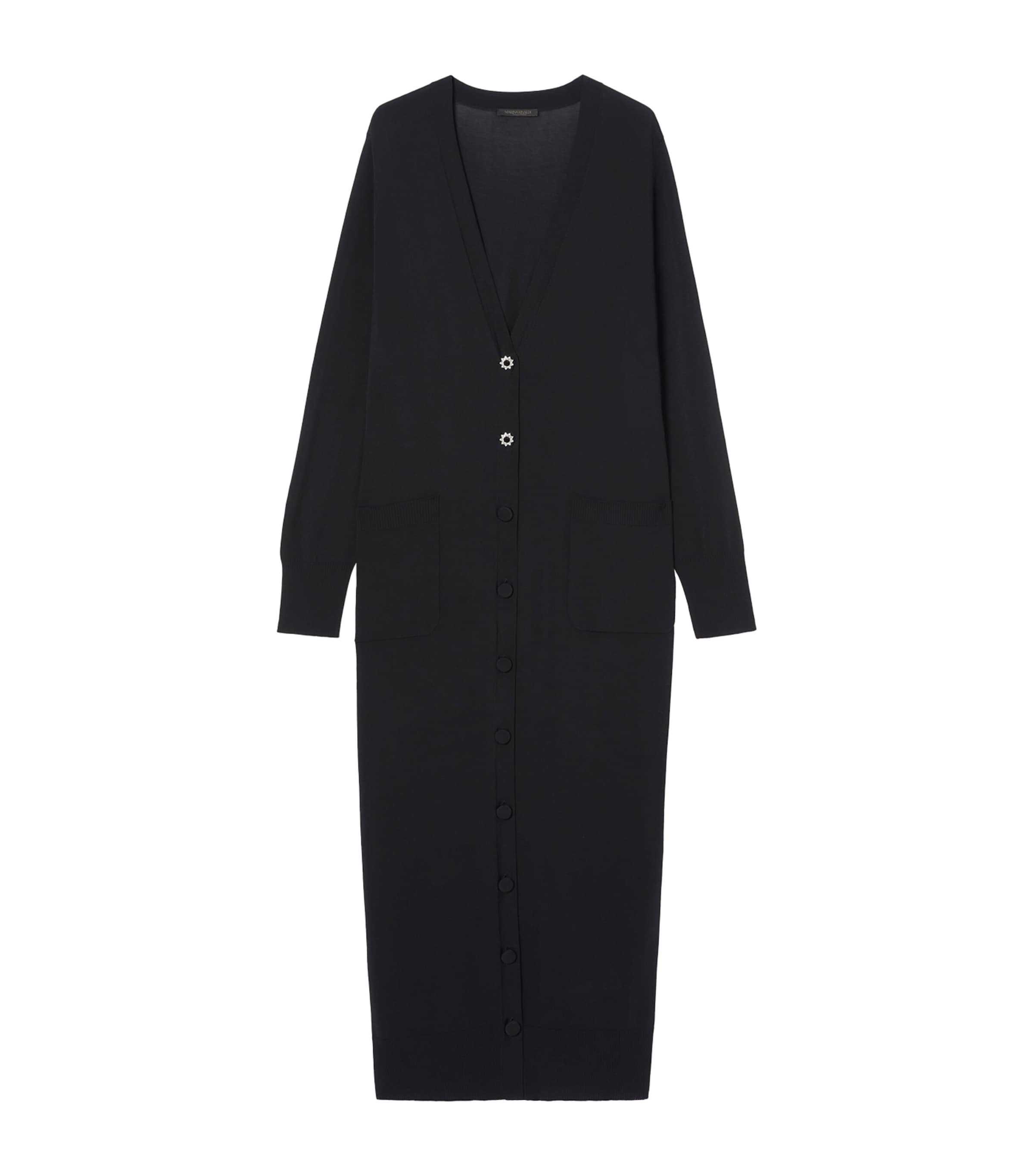Shop Marina Rinaldi Longline Zirlo Cardigan In Black