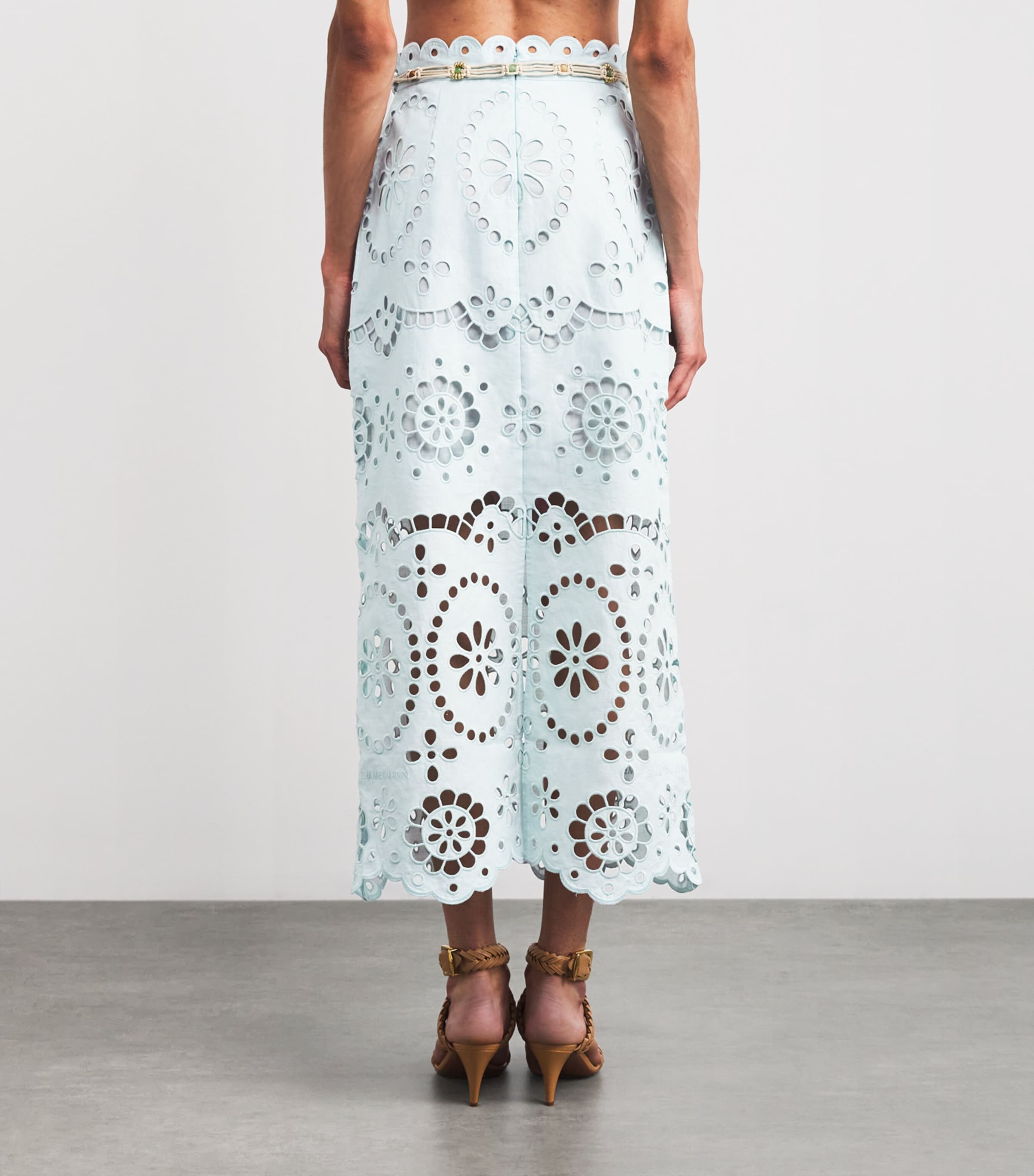 Linen Awaken Midi Skirt MINTMIT Image 4