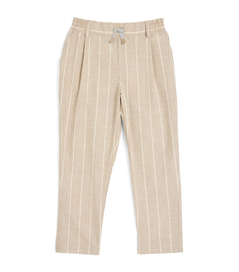 Pinstripe Trousers (2-16 Years) 167AV BEIGE/AVORIO Image 1