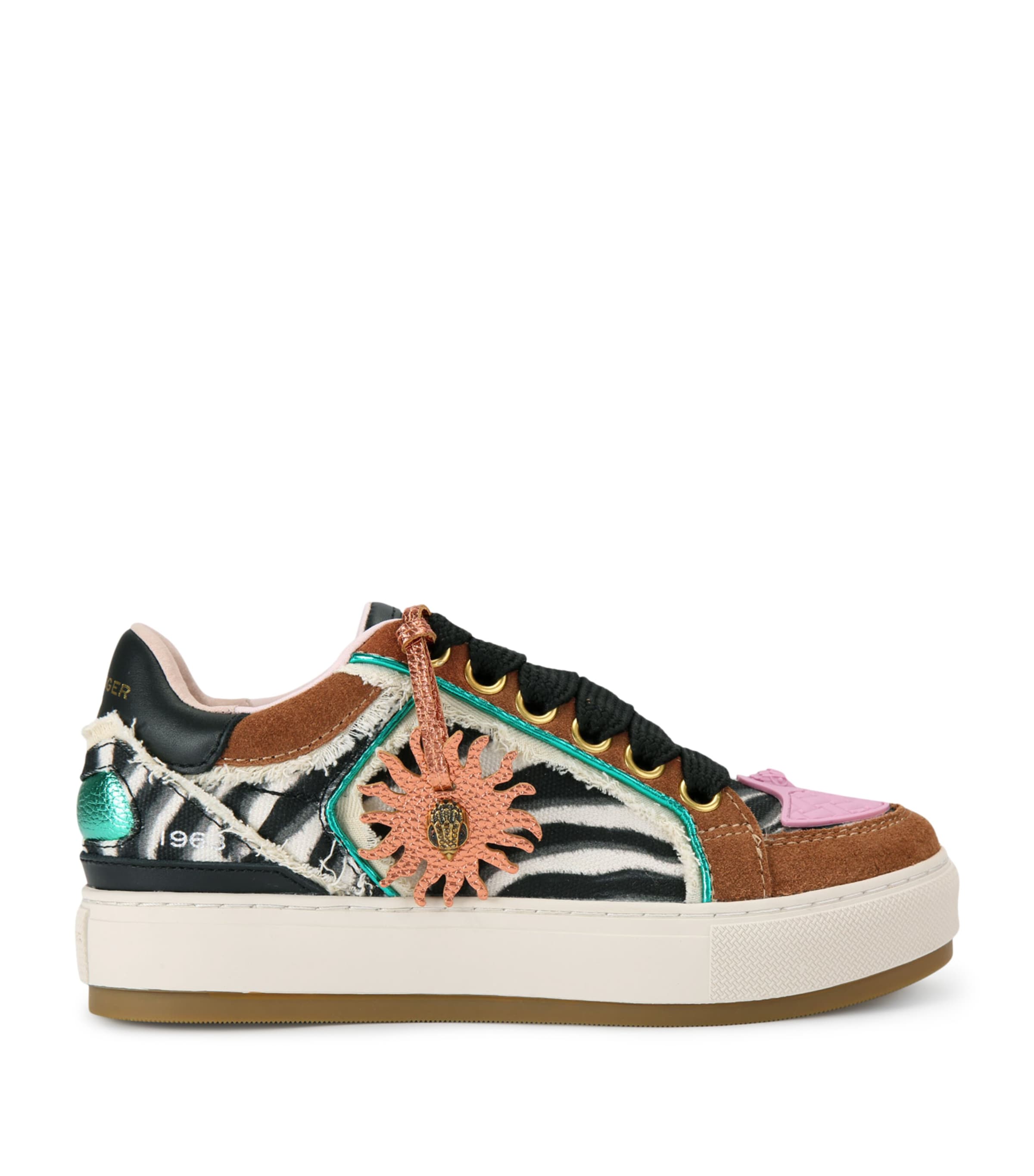 Kurt Geiger London Southbank Tag Sneakers Tan Comb Image 1