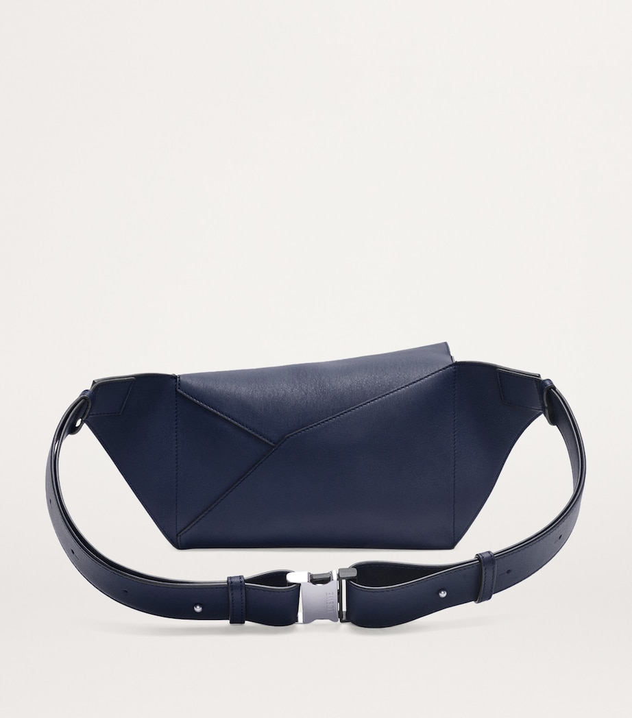 Small Leather Puzzle Edge Belt Bag ABYSS BLUE Image 3