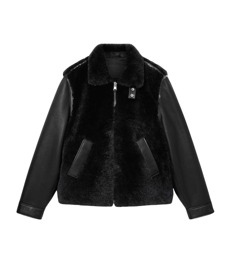 Shearling-Leather Conyer Jacket BLACK Image 1