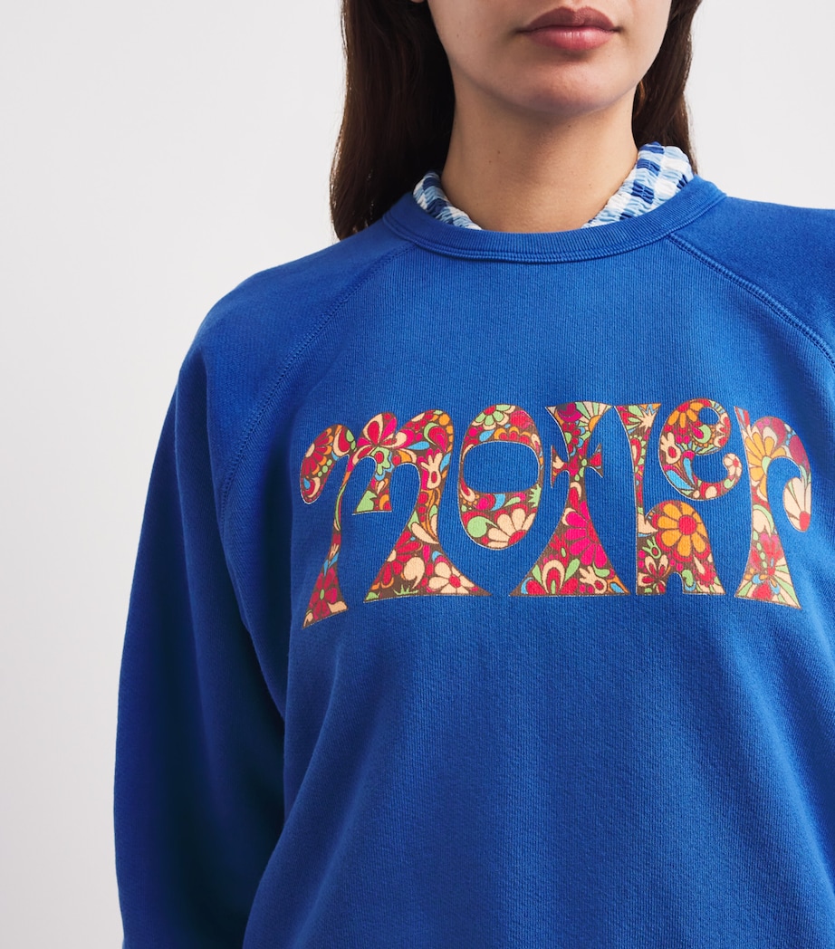 MOTHER Womens Cotton Logo Sweatshirt Wer Petal Power Image 3