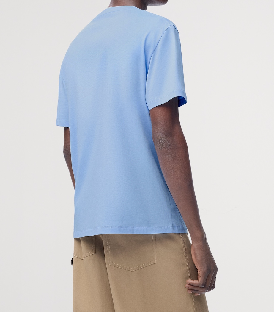 Cotton Anagram T-Shirt SKY BLUE Image 4